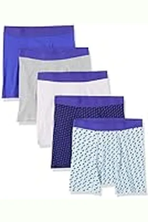 Amazon Cómodo Calzoncillo Bóxer de Algodón sin Etiquetas Hombre, Pack de 5, , XXL