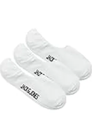 JACK & JONES Jacdouglas Noos-Calcetines Cortos (3 Unidades), Blanco/Pack:White-White, Talla única para Hombre