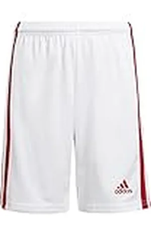 adidas Squadra 21 Shorts Bermudas, Niños, White/Team Power Red, 13-14 Years
