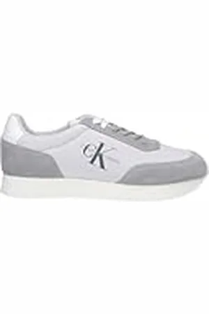 Calvin Klein Jeans Retro Runner Low Laceup SU-NY ML YM0YM00746, Zapatilla de Running Hombre, Gris (Oyster Mushroom/Formal Grey), 45 EU