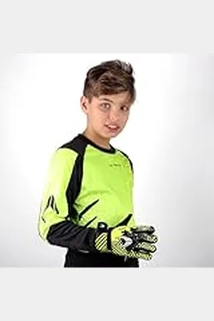 Ho soccer Conjunto de Portero Kid Keeper Set Deep-Sea Lime, Camiseta de Manga Larga con Acolchado y Pantalón Largo con Acolchado, Poliéster, Unisex niños, Lima/Negro, 12