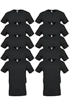 Gildan Camiseta de Algodón Grueso, Estilo G5000, para Hombre, Black (10-pack), S