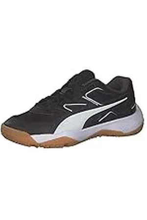 PUMA Solarflash Jr, Zapatillas de Gimnasia Unisex niños, Multicolor Black White-High Risk Red-Gum, 29 EU
