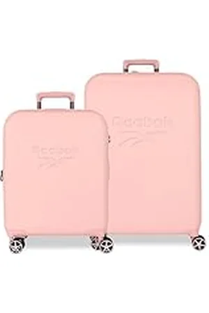 Reebok Franklin Juego de Maletas Rosa 55/70 cms Rígida ABS Cierre TSA 109L 6,98 kgs 4 Ruedas Dobles Equipaje Mano by Joumma Bags