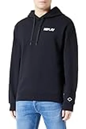 Replay Sudadera con capucha y cremallera de algodón para hombre, negro (Black 098), 3XL