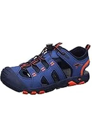 KangaROOS K-Trek Jam, Sandalia Hombre, Navy/Flame, 35 EU