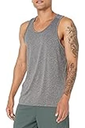Amazon Camiseta Deportiva, Ligera y Elástica de Secado Rápido sin Mangas para Gimnasio Hombre, , M
