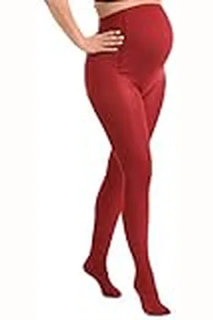 Mamsy Maternity 60den Opaque Medias, Opaco, Rojo, XXL/3XL para Mujer