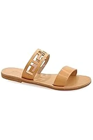 Emmanuela Handcrafted For You Emmanuela - Sandalias planas de cuero griegas antiguas hechas a mano con Meanders, zapatos de verano con tiras para mujer, deslizadores de punta abierta, estilo boho chic, , 36 EU
