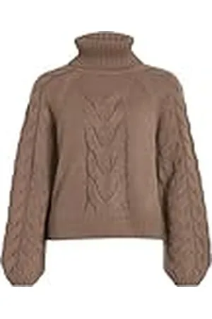VILA Vioa L/S Cable Rollneck Knit Top/PB Jersey de Punto, , S para Mujer