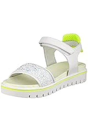 Patrizia Pepe PPJ70.10, Sandalia, Blanco, Amarillo Fluorescente, 28 EU