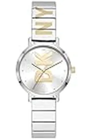 DKNY Reloj para mujer The Modernist, movimiento de tres manecillas, caja de aleación de plata de 32 mm con correa de acero inoxidable, NY2999