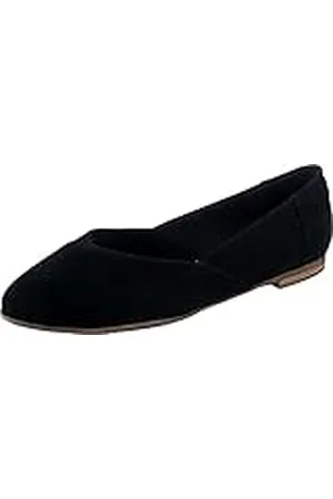 TOMS Jutti Neat, Bailarinas Planas Mujer, Negro (Ante Negro), 37 EU