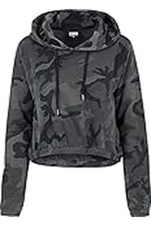 Urban classics Ladies Camo Cropped Hoody-Sudadera con capucha Mujer Dark Camo Small