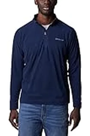 Columbia Klamath Range 2 Half Zip, Sudadera De Forro Polar Hombre, Azul (Collegiate Navy/Legacy Twill), S