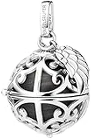 Engelsrufer Colgante para mujer con alas de plata de ley con bola de sonido intercambiable M en color nácar , colgante para abrir, tamaño: 19,5 cm, ER-23-27-M, M, Plata esterlina, No es una piedra