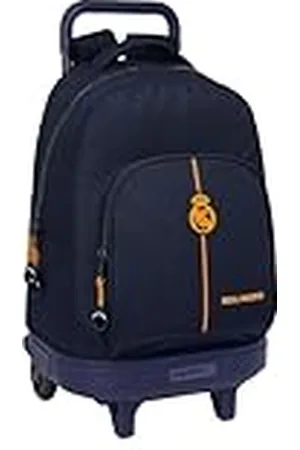 Safta Real Madrid 2ª EQUIPACIÓN 24/25 - Mochila Grande con Ruedas, Compacta, Extraíble, Ideal para Niños de Diferentes Edades, Cómoda y Versátil, Calidad y Resistencia, 33x22x45 cm, Color