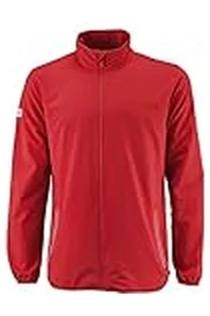 Wilson Chaqueta deportiva de hombre, M Team Woven Jacket, Poliéster, Rojo/Blanco, Talla: M, WRA765604
