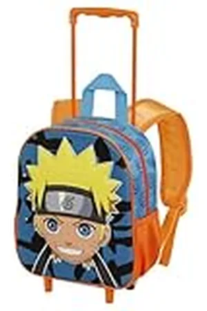 Naruto Mochila 3D con Ruedas Pequeña, 26 x 34 cm, Capacidad 12.5 L