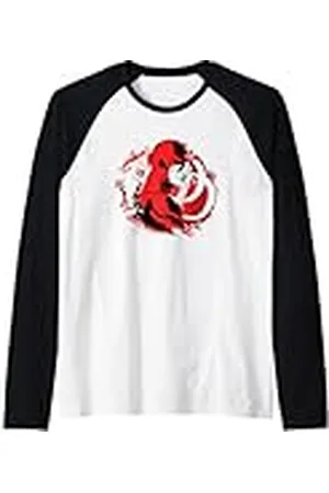 Daredevil Comic Distressed Logo Camiseta Manga Raglan