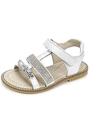 Garvalin 172613, Sandalias con Tira a T Niñas, Blanco (White/Sauvage), 32 EU