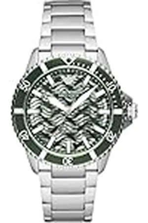 Emporio Armani Reloj Hombre, Movimiento automático de tres manecillas, 42mm caja de acero con correa de acero, AR60061