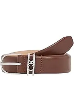 Calvin Klein Cinturón Mujer Loop Round Buckle Belt de Piel, , 70 Cm