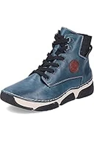 Rieker Mujer Zapatillas 45943, señora Zapatillas Altas,Botas de Deporte,Medio caña,Zapatos Deportivos,Azul (Blau / 12),39 EU / 6 UK