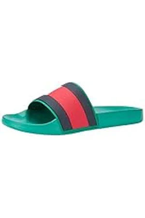 Tommy Hilfiger Chanclas de Baño para Hombre Rubber TH Flag Pool Slide, Verde (Olympic Green), 43