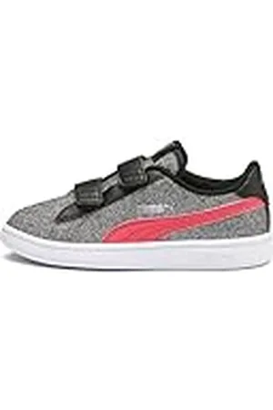 PUMA Smash V2 Glitz Glam V PS, Zapatillas Niñas, Negro Black-Calypso Coral Silver 10, 32 EU