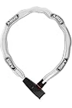 Abus Antirrobo de cadena Catena 6806K - Antirrobo de bicicleta ligero de acero endurecido con tubo textil de moda - Cadena cuadrada con nivel de seguridad 6 - 110 cm - gris reflectante
