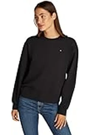 Tommy Hilfiger Sudadera sin Capucha para Mujer, Negro (Black), XXL