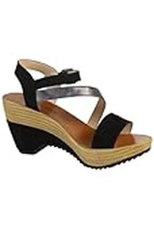 Chattawak 18 hmaelleplata37, Sandalia con talón Mujer, Plata, 37 EU