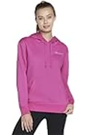 Skechers Signature Pullover Hoodie Sudadera con Capucha, , L para Mujer
