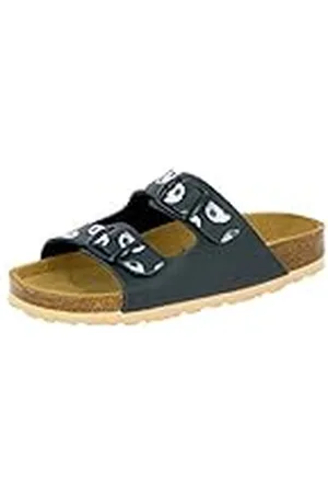 LICO Bioline Kids, Zuecos Unisex para Niños, negro/blanco, 30 EU (12 Kinder UK)