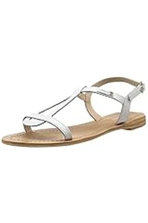 Les Tropéziennes par M Belarbi Hamess, Sandalias con Correa de Tobillo Mujer, White, 38 EU