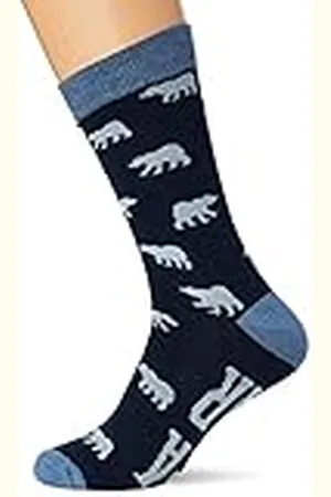 Hatley Little Blue House by Crew Socks Calcetines de la tripulación, , Talla única Regular para Hombre