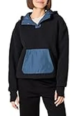 Amazon Chaqueta Corta de Forro Polar con Capucha y Botones Mujer, , XL