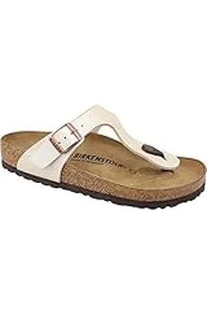 Birkenstock Gizeh BS, Chanclas para Mujer, Blanco (Graceful Pearl White/Antique Lace), 40 EU