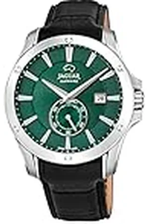 Jaguar Reloj Modelo J878/3 de la colección ACAMAR, Caja de 44 mm Verde con Correa de Piel Negro para Caballero