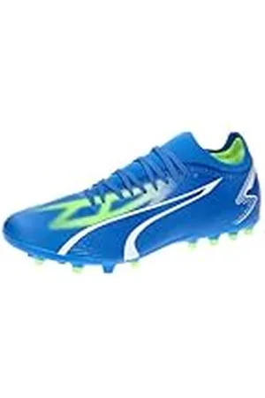 PUMA Match MG, Zapatillas de fútbol Hombre, Ultra Blue White Pro Green, 45 EU