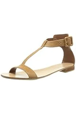 Pieces® SAFFI Leather Sandal Mocca 17054538 - Sandalias de Cuero para Mujer, Color marrón, Talla 40