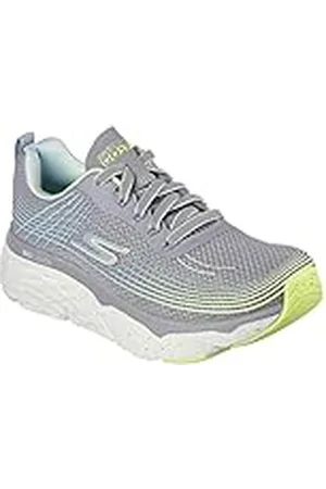 Skechers MAX Cushioning Elite Galaxy Burst, Zapatillas Mujer, Grey/Green, 39 EU