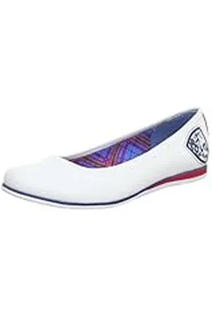 QS by s.Oliver Casual, Bailarinas Mujer, Blanco-Weiß (White 100), 41