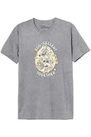 Disney Medmickts176 Camiseta, Gris Melange, M para Hombre
