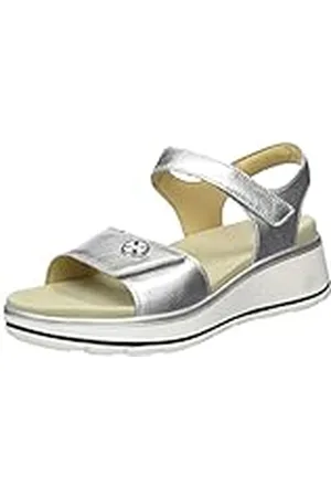 ARA Sapporo, Sandalia Mujer, Plata, 36 EU Ancho