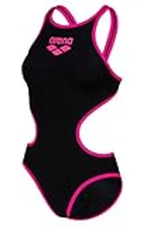 Arena One Big Logo Bañador de Una Pieza para Mujer, Bañador Deportivo de Secado Rápido y Tejido MaxLife Eco, Resistente al Cloro y Protección UPF 50+ UV
