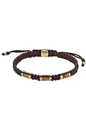 Fossil Pulsera para Hombre Todo Apilado, Pulsera de Ojo de Tigre, Largo: 400mm+50mm, Ancho: 8mm, JF04471710