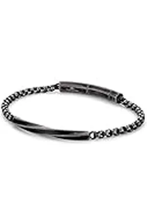Fynch-Hatton FHJ-0014-B-19 Pulsera, Acero Inoxidable Antiguo