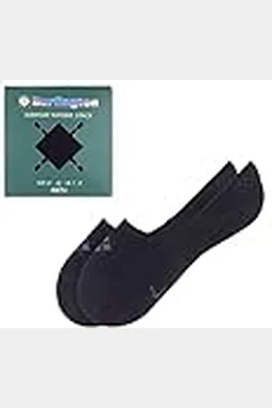 Burlington Everyday 2-Pack Box M IN algodón invisibles unicolor 2 pares, Calcetines pinkies Hombre, Negro (Black 3000), 45/46 EU